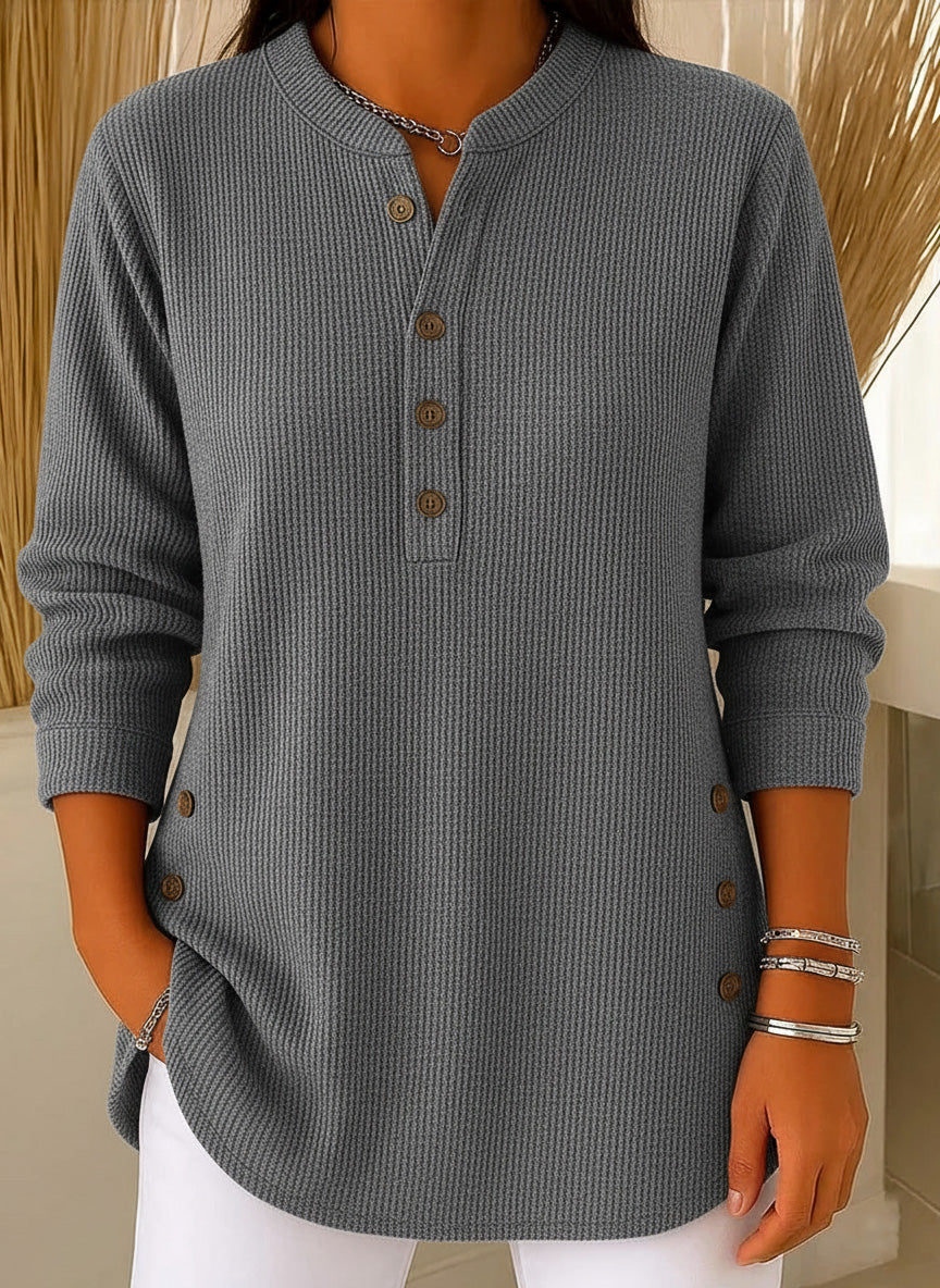 CLEARANCE SALE🔥 Women's Solid Color Crew Neck Long Sleeve Casual Loose Knit Pullover