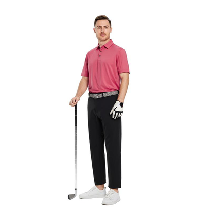 Mens Ultra Stretch Dry Fit Performance Designed Collared Polo Shirts