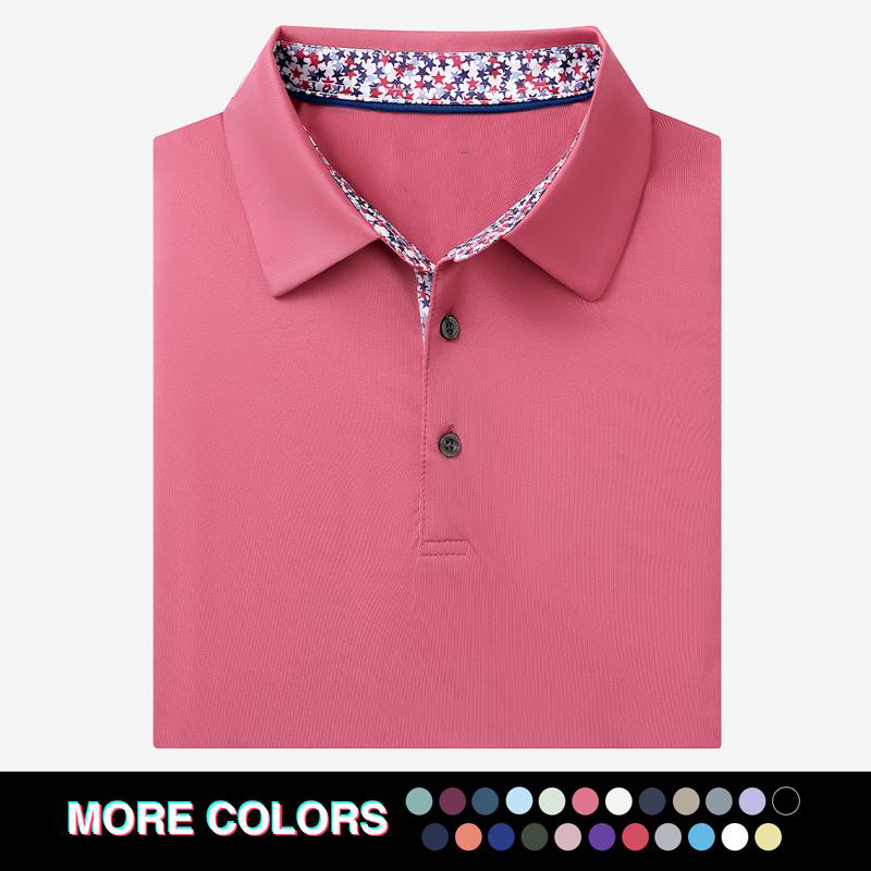 Mens Ultra Stretch Dry Fit Performance Designed Collared Polo Shirts