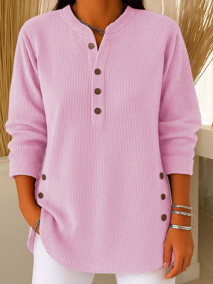 CLEARANCE SALE🔥 Women's Solid Color Crew Neck Long Sleeve Casual Loose Knit Pullover